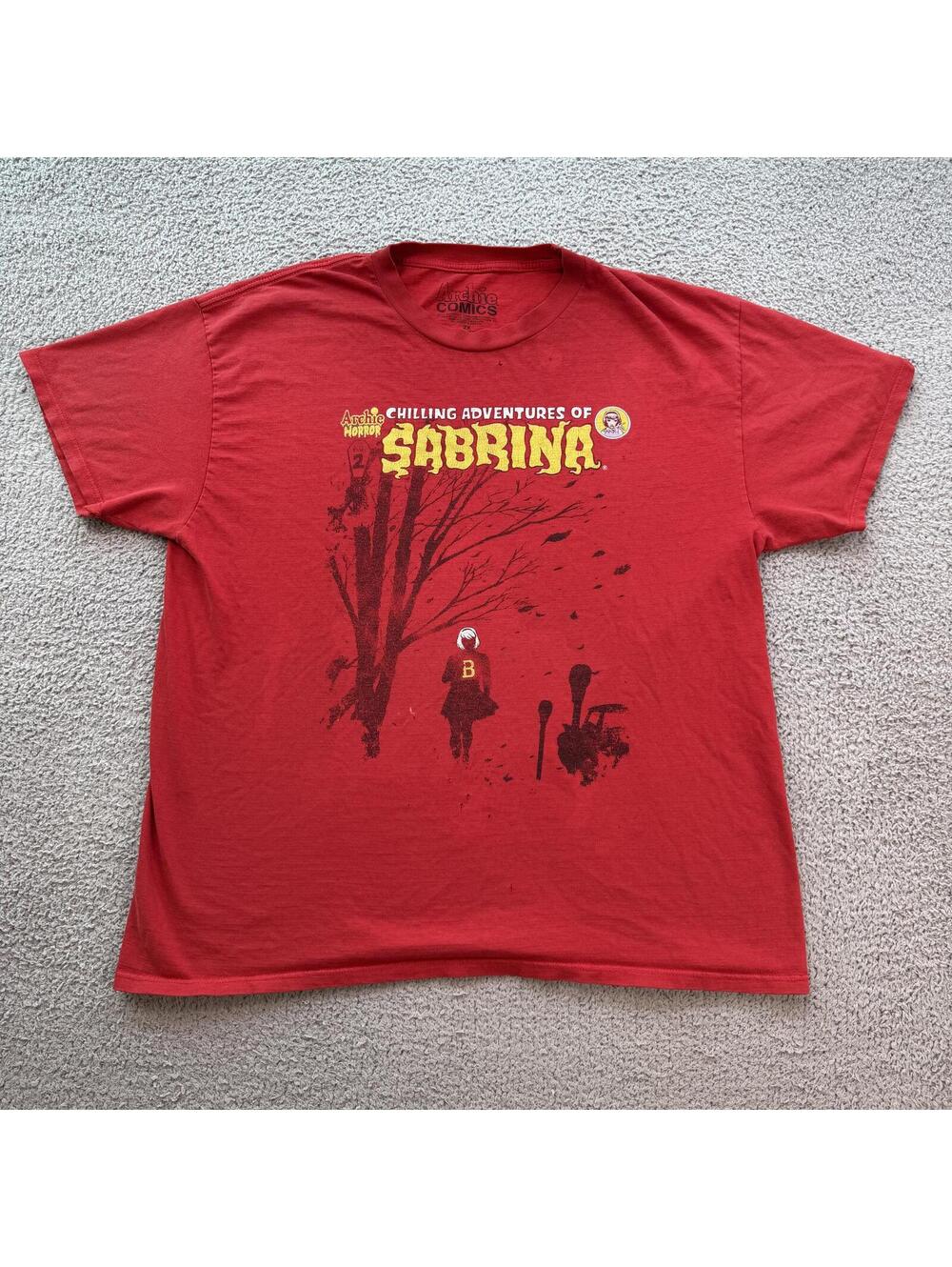 Archie Comics Chilling Adventures Of Sabrina Horror T Shirt Red Distressed XL